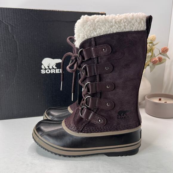 Sorel Joan of Arctic Suede Waterproof Boots New Cinder/Wet Sand Women 6.5 NWB - Picture 2 of 10